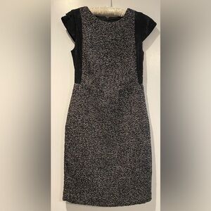 J Crew Black Tweed Dress